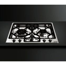 Smeg Classic PGF64_4 Ultra Low Profile 62cm 4 Burner Gas Hob in Stainless Steel